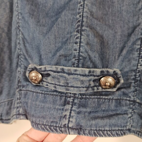 Reba Light Weight 3/4 Sleeve Embellished Denim Jacket Size Small Country Western - Picture 10 of 16